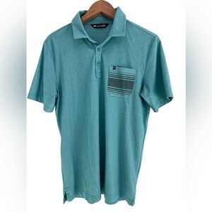 Travis Mathew Men’s Golf Polo Shirt Green with Pocket